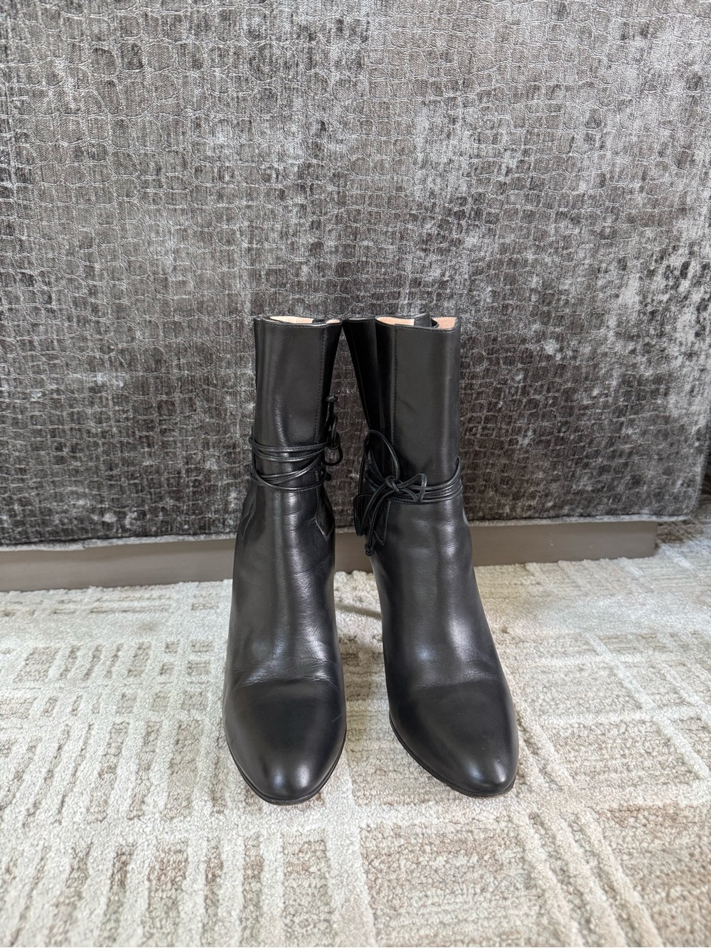 Gucci Indya Black Leather High-Heel Boots - Picture 4 of 6